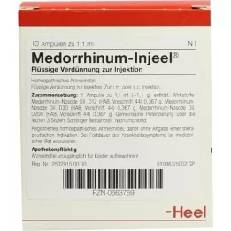 MEDORRHINUM Ampollas Injeel, 10 piezas