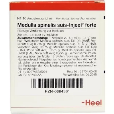 MEDULLA SPINALIS Suis Injeel Forte ampollas, 10 piezas