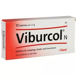 VIBURCOL N supositorios para niños y bebés, 12 piezas