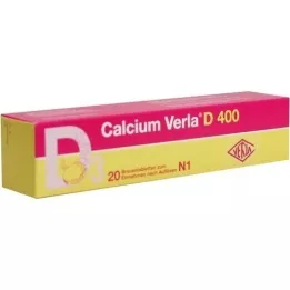 CALCIUM VERLA D 400 tabletas efervescentes, 20 piezas