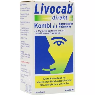 LIVOCAB combinación directa 4 ml colirio + 5 ml spray nasal, 1 p