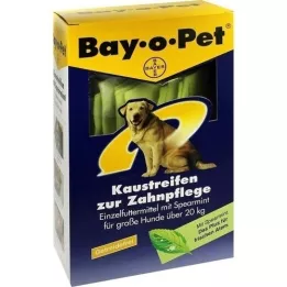 BAY O PET Pasta de dientes en tiras masticables de menta verde para perros grandes, 140 g