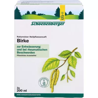 BIRKENSAFT Zumos de plantas medicinales Schoenenberger, 3X200 ml