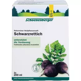 SCHWARZRETTICH Zumos de plantas medicinales Schoenenberger, 3X200 ml