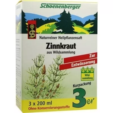 ZINNKRAUT SAFT Zumos de plantas medicinales Schoenenberger, 3X200 ml ZINNKRAUT SAFT Zumos de plantas medicinales Schoenenberger, 3X200 ml