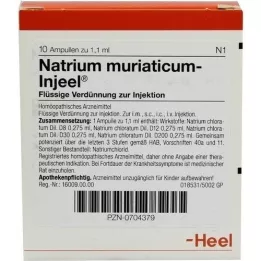 NATRIUM MURIATICUM INJEEL Ampollas, 10 piezas