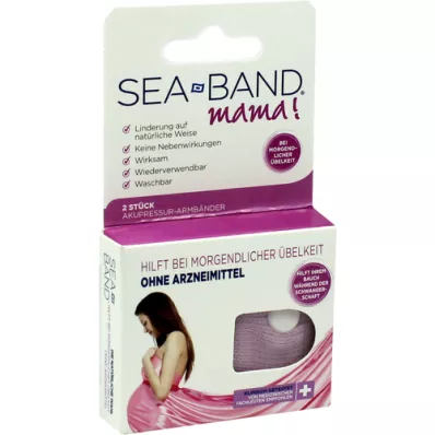 SEA-BAND banda de acupresión mama para mujeres embarazadas, 2 piezas
