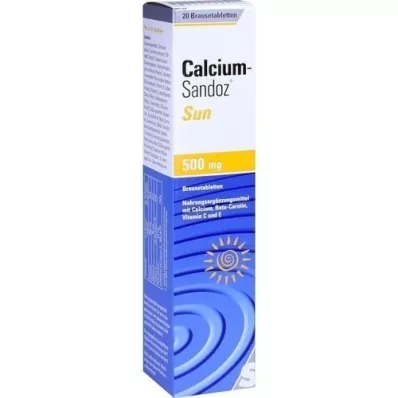 CALCIUM SANDOZ Tabletas efervescentes solares, 20 piezas CALCIUM SANDOZ Tabletas efervescentes solares, 20 piezas