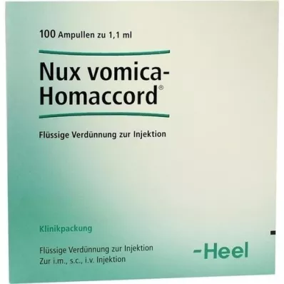 NUX VOMICA HOMACCORD Ampollas, 100 piezas NUX VOMICA HOMACCORD Ampollas, 100 piezas