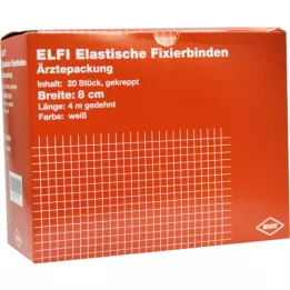DRACOELFI vendaje elástico de fijación 8 cm x 4 m crepado, 20 piezas