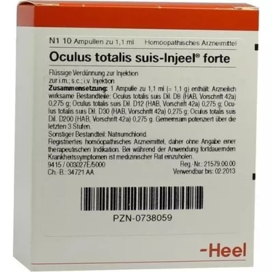 OCULUS Totalis Suis Injeel Forte Ampollas, 10 PCS