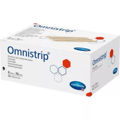 OMNISTRIP Tiras de sutura para heridas 6x76 mm, 150 piezas