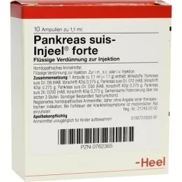 PANKREAS SUIS Ampollas Injeel Forte, 10 piezas