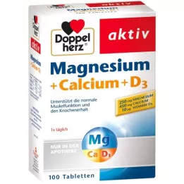 DOPPELHERZ Tabletas de magnesio + calcio + D3, 100 piezas