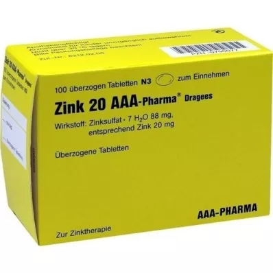 ZINK 20 AAA-Grageas farmacéuticas, 100 piezas ZINK 20 AAA-Grageas farmacéuticas, 100 piezas