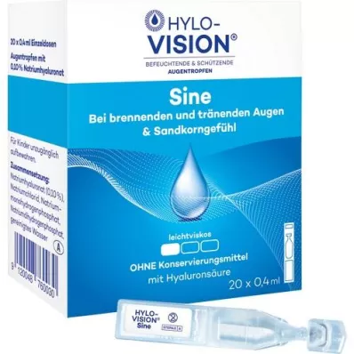 HYLO-VISION pipetas monodosis sinusoidales, 20X0,4 ml