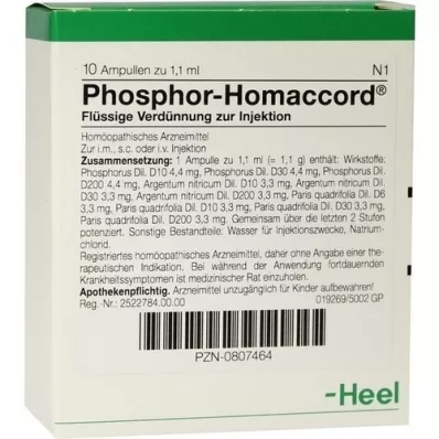 PHOSPHOR HOMACCORD Ampollas, 10 piezas