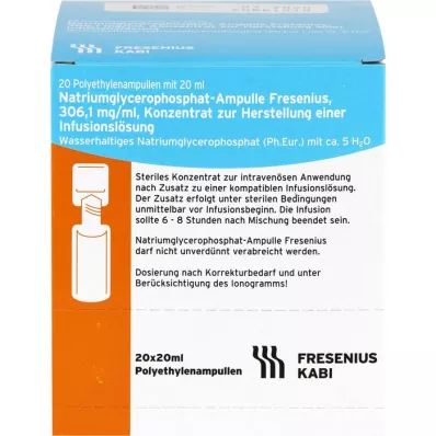 NATRIUMGLYCEROPHOSPHAT Solución concentrada para perfusión en ampolla, 20X20 ml