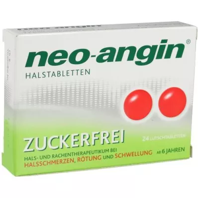 NEO-ANGIN Pastillas para la garganta sin azúcar, 24 unidades