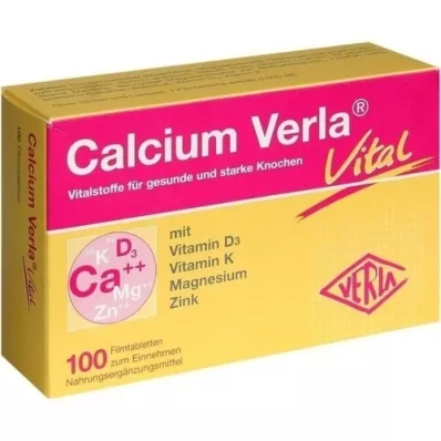 CALCIUM VERLA Tabletas recubiertas de película vital, 100 piezas CALCIUM VERLA Tabletas recubiertas de película vital, 100 piezas