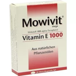 MOWIVIT Vitamina E 1000 cápsulas, 20 piezas