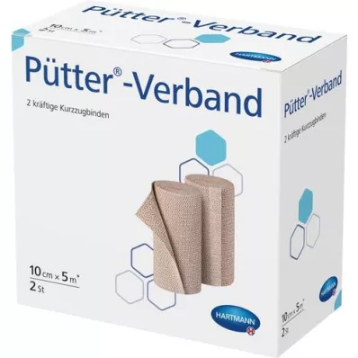 PÜTTER Vendaje 10 cm x 5 m, 2 piezas