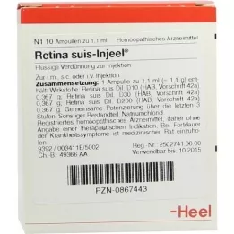 RETINA SUIS Ampollas Injeel, 10 piezas