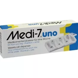 MEDI Dispensador de medicamentos 7 uno para 7 días blanco, 1 pieza