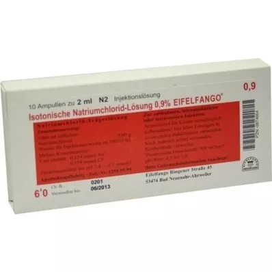 ISOTONISCHE Solución de NaCl al 0,9% Eifelfango Inj. solución, 10X2 ml