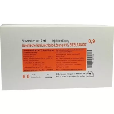 ISOTONISCHE Solución de NaCl al 0,9% Eifelfango Inj. solución, 50X10 ml