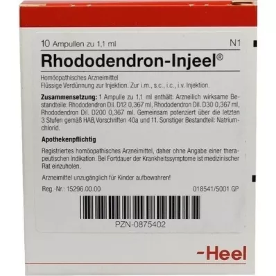 RHODODENDRON INJEEL Ampollas, 10 piezas