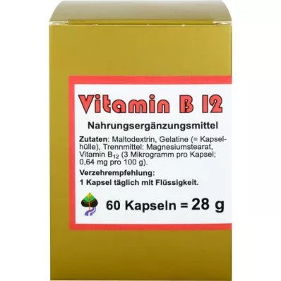 VITAMIN CÁPSULAS B12, 60 uds