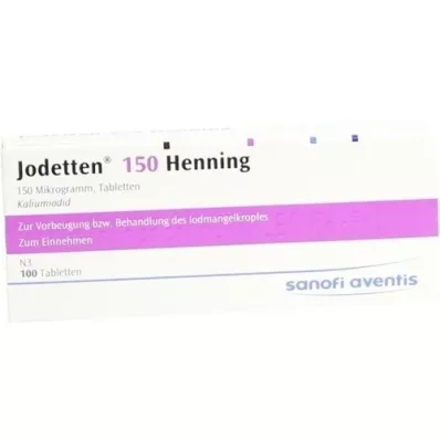 JODETTEN 150 tabletas de Henning, 100 piezas