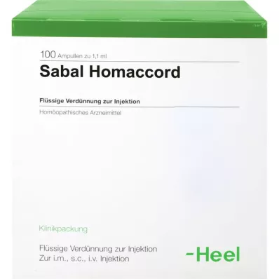 SABAL HOMACCORD Ampollas, 100 piezas
