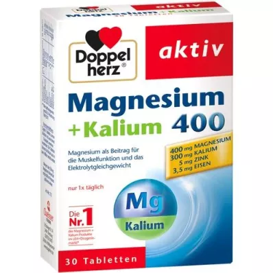 DOPPELHERZ Tabletas de magnesio + potasio, 30 piezas