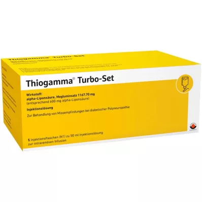THIOGAMMA Frascos de inyección Turbo Set, 5X50 ml