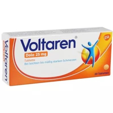VOLTAREN Dolo 25 mg comprimidos recubiertos, 20 piezas VOLTAREN Dolo 25 mg comprimidos recubiertos, 20 piezas