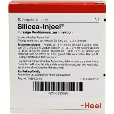 SILICEA INJEEL Ampollas, 10 piezas