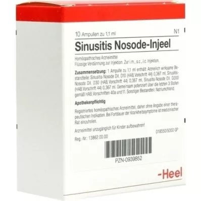 SINUSITIS Ampollas Nosode Injeel, 10 piezas