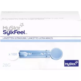 MYSTAR Lancetas SylkFeel 28 G, 100 unidades