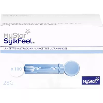MYSTAR Lancetas SylkFeel 28 G, 100 unidades