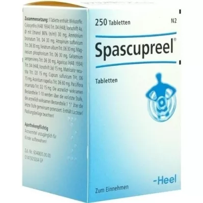 SPASCUPREEL Tabletas, 250 piezas