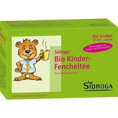 SIDROGA Bolsa filtrante de té de hinojo ecológico para niños, 20X2,0 g