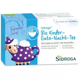 SIDROGA Bolsas filtrantes de té orgánico para niños antes de dormir, 20X1,5 g