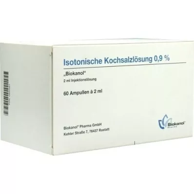 ISOTONISCHE Solución salina al 0,9% ampollas de biokanol, 60 x 2 ml