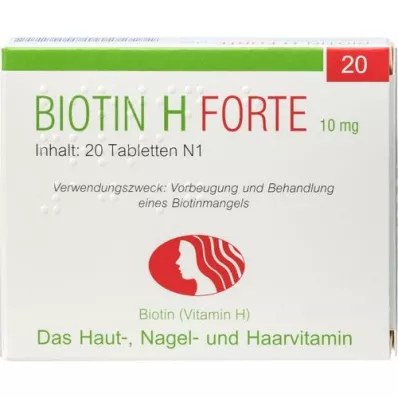 BIOTIN Tabletas H Forte, 20 piezas