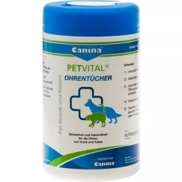 PETVITAL Toallitas húmedas para oídos veterinarios, 120 unidades