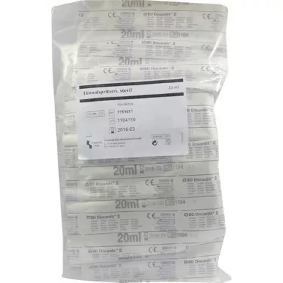 EINMALSPRITZE 20 ml estériles, 10 unidades