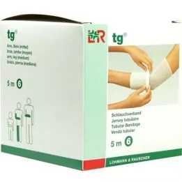 TG Vendaje tubular tamaño 6 5 m blanco, 1 unidad