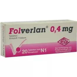 FOLVERLAN comprimidos de 0,4 mg, 20 unidades